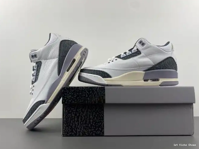 1st Kicks Shoes CT8532-106 Grey 3 Air Cement Jordan 0617